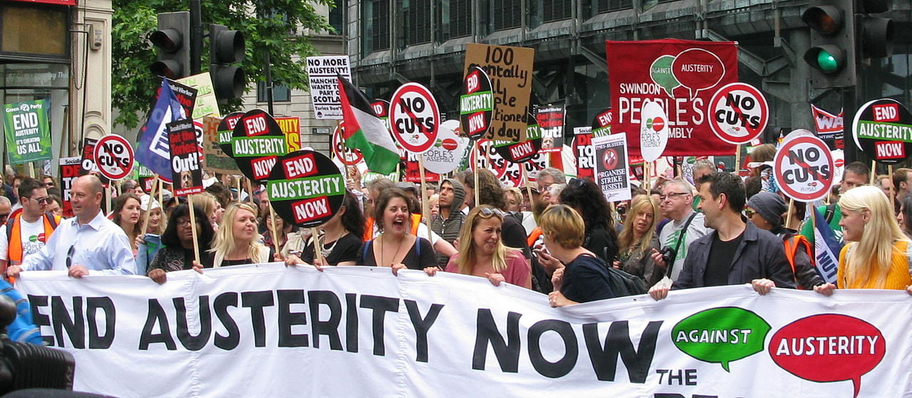 Happy demonstration over austerity that is killing people. (Peter Damien, CC BY-SA 3.0
