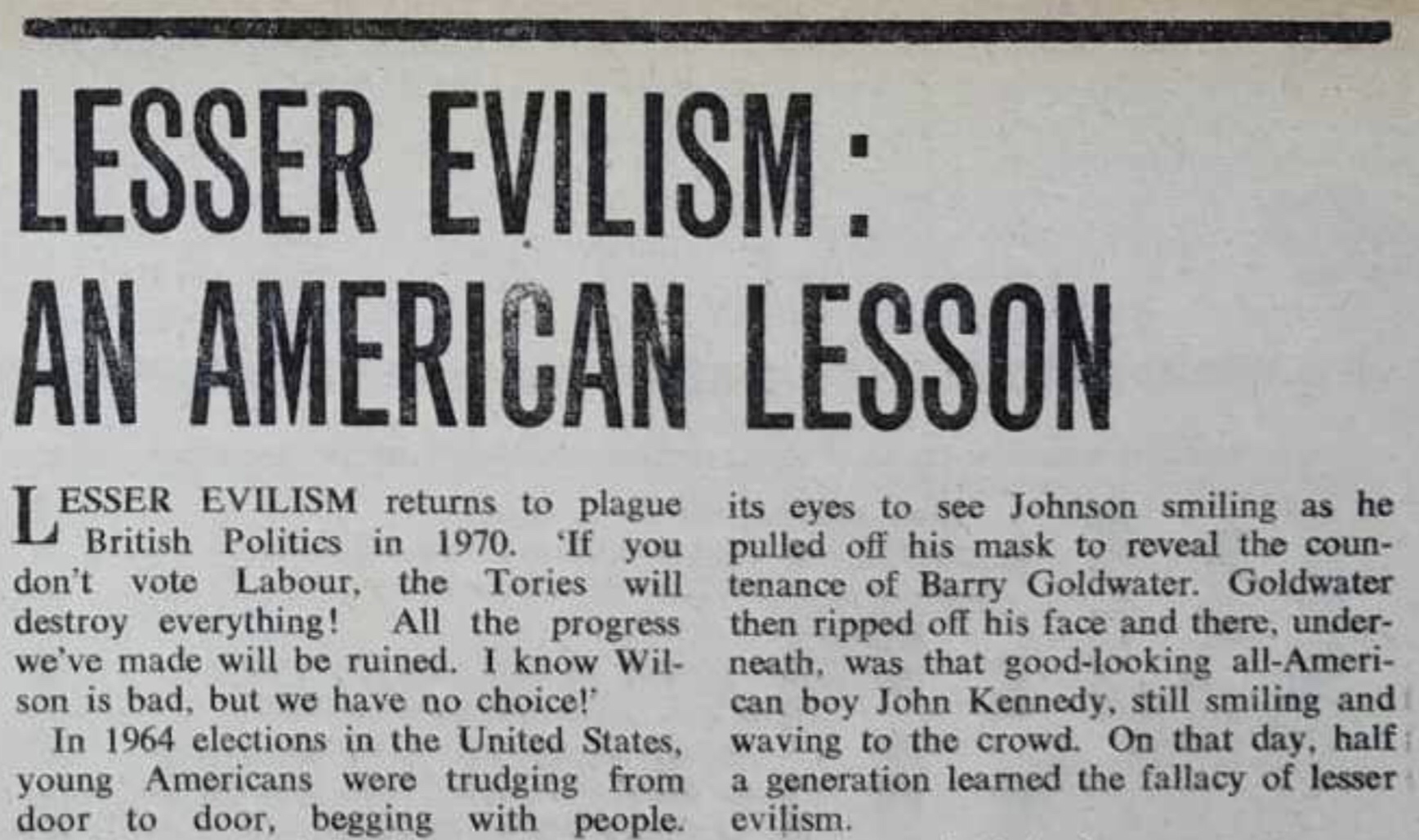 Radical Reprint: Beware the lesser of two evils