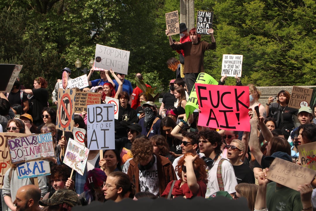 Climate activists confront data centres